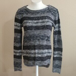 FRESH Gray Verigated Roll Neck Sweater